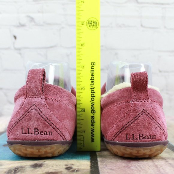 LL Bean Light Rosewood Suede Lined Mountain Slippers Size 6 M - Picture 6 of 9